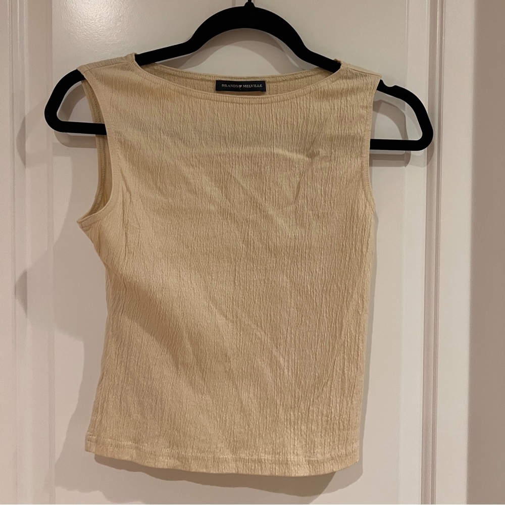 Brandy Melville Cream Sleeveless Top